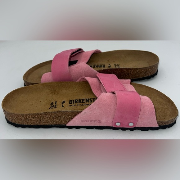 NEW Birkenstock Oita Suede Sandal - Candy Pink NARROW - EU 41/ US 10 Ladies NWB - Picture 6 of 11